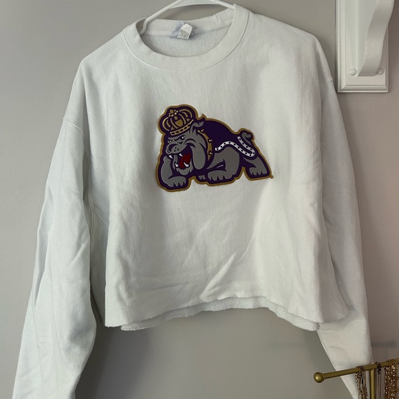 JMU White Champion Crewneck - Picture 2 of 2